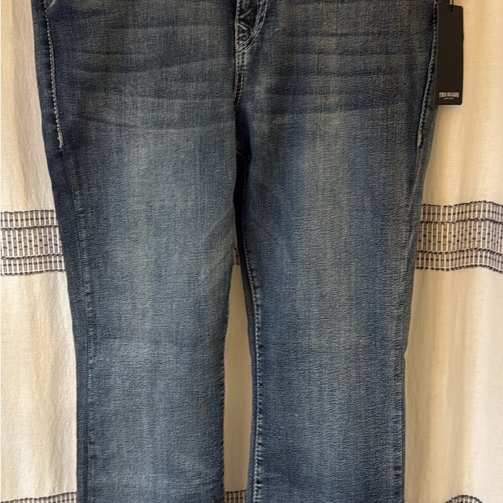 True Religion Women's Becca Bootcut Jeans in Medium Blue Wash